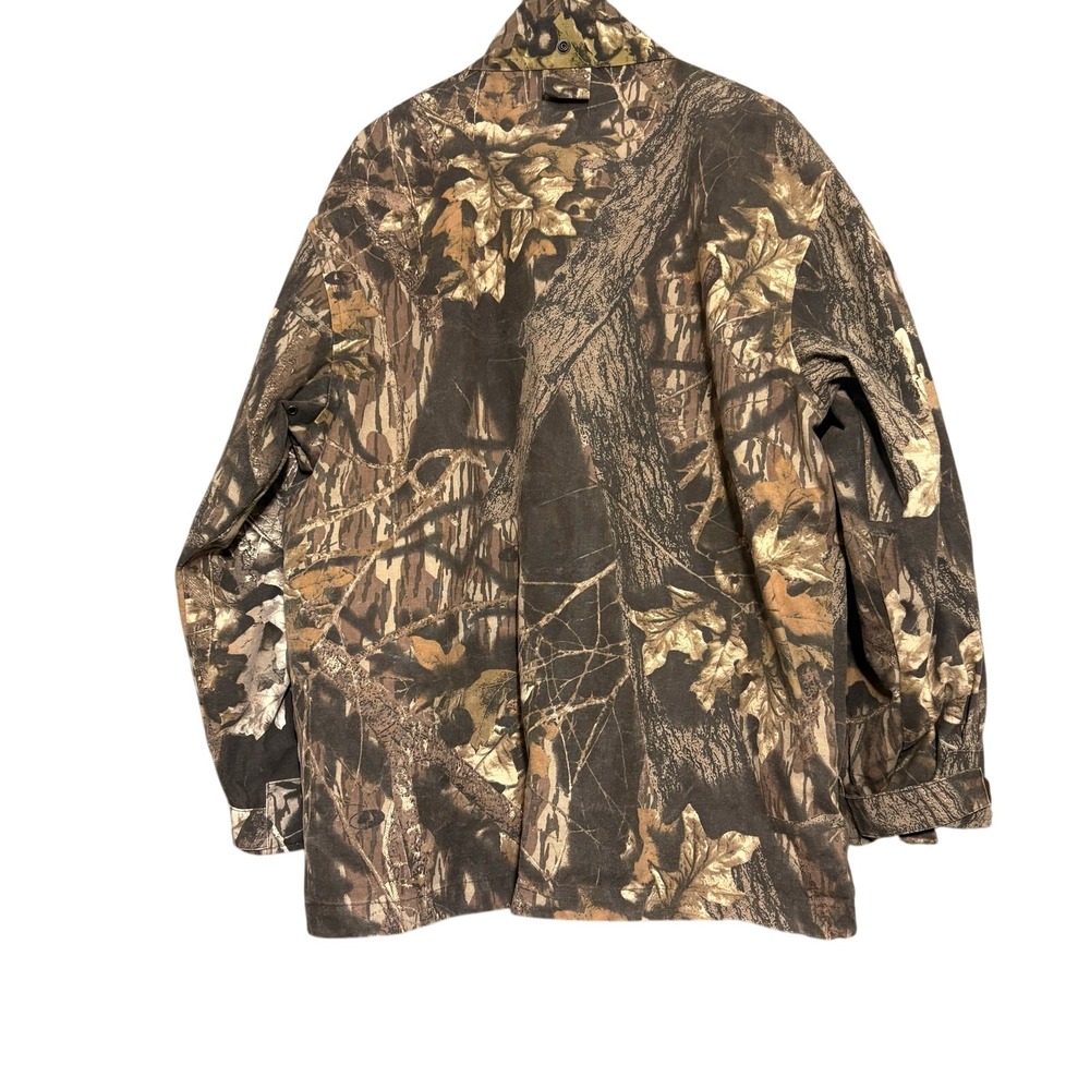 Vintage Ozark Trail Hunting Jacket Men Large 100% Cotton Mossy Oak Camo 90s - Picture 2 of 6
